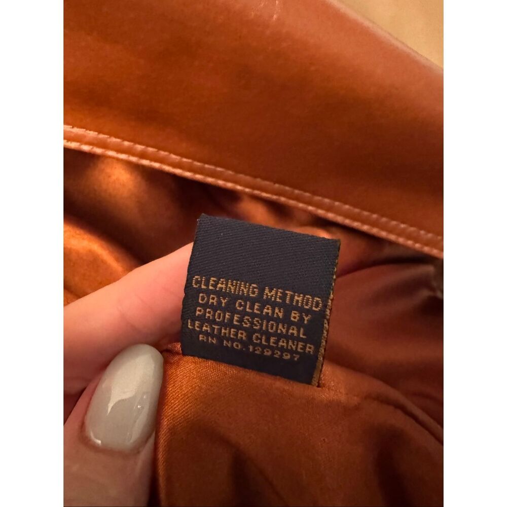 IMAN Leather Coat Tie Waist - Picture 13 of 15
